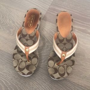 Coach wedge sandals.
